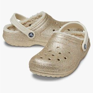 Crocks sparkle insulate gold glitter unisex clogs 9 women/7 men